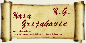 Maša Grijaković vizit kartica